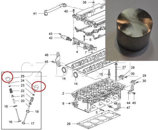 zdvihátko ventilu č. rozměr 3.230-3.244