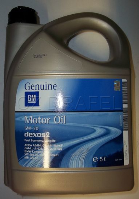 olej 5W-30  dexos2 LONGLIFE GM 5 litrů
