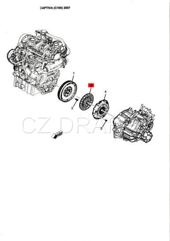 lamela spojky (originál GM) DIESEL, CAPTIVA, LACETTI, EPICA, OPEL ANTARA