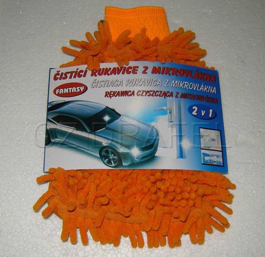 čistící rukavice z mikrovlákna (vhodná na mokré i suché čištění auta ...)