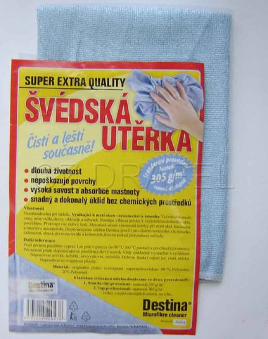 Švédská utěrka - Top profesionál z mikrovlákna čistí a leští součastně! (205g/m2, 35x30cm)