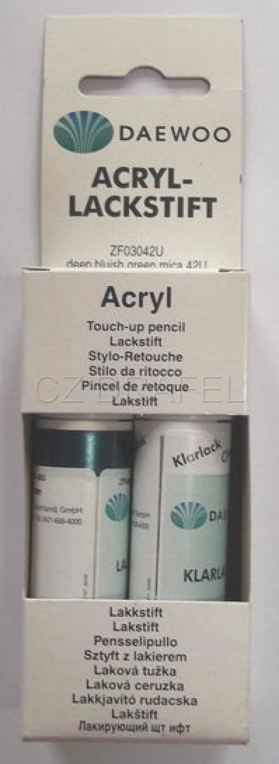 tužka laková set 2x (12ml), barva DEEP BLUISH GREEN MICA (42U), lak AKRYL (výprodej), NUBIRA